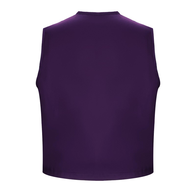 AMNPOLEN Unisex No Pocket Button Uniform Vest Halloween Costume Outfit (Medium, Purple) - Image 2